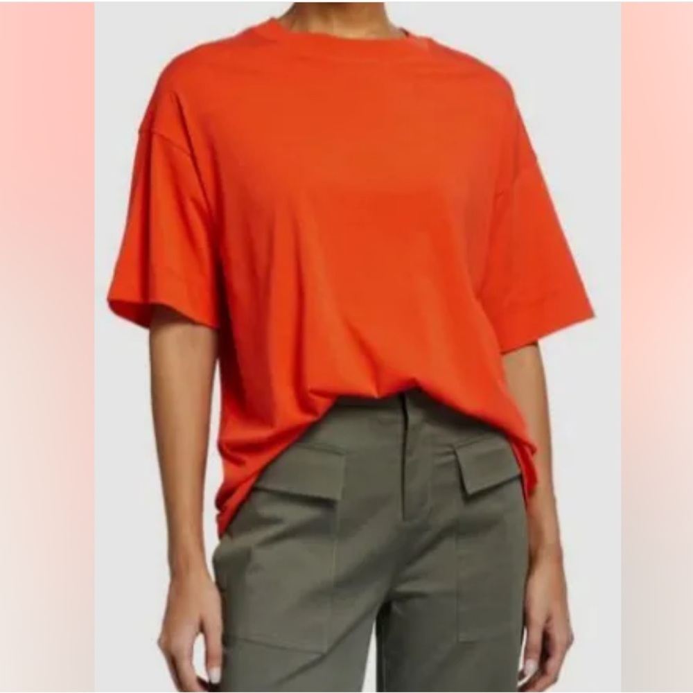 ATM Anthony Thomas Melillo Classic Jersey T-Shirt Oversize Tee Grenadine Red M/L